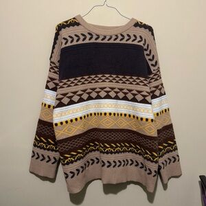 Arssm Patterned Brown “Grandpa” Sweater (Size M)